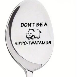 Humorous Silver Spoon with Hippo Design